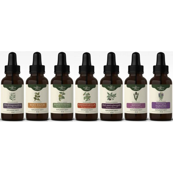 Protokół nalewek na boreliozę wg Buhnera – ROZSZERZONY, 7 nalewek po 50ml