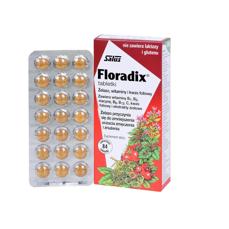 Floradix żelazo organiczne bioprzyswajalne 84 tabl. Floradix żelazo organiczne bioprzyswajalne 84 tabl.
