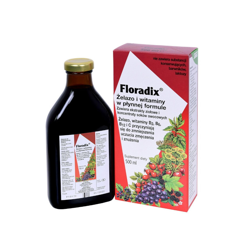 FLORADIX ŻELAZO I WITAMINY 500ml FLORADIX ŻELAZO I WITAMINY 500ml