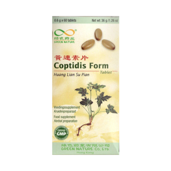 Coptidis Form, Huang Lian Su Pian - 60 tabletek - Green Nature