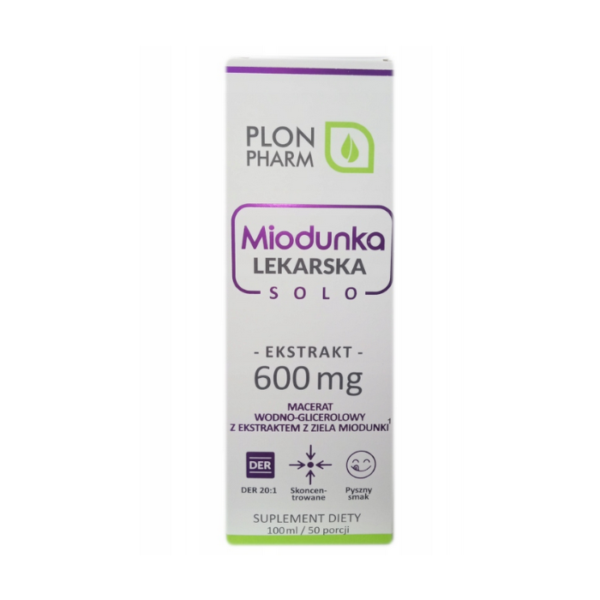 Miodunka Lekarska Solo 600mg ekstrakt 20:1 100ml w płynie PLON PHARM