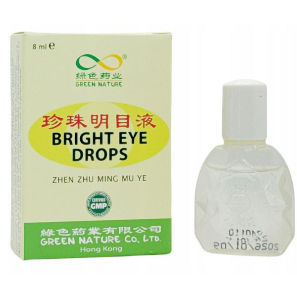 Krople do oczu Bright Eye drops, Zhen Zhu ming Mu Ye - 8 ml - Green Nature
