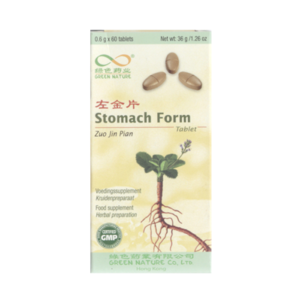 Stomach Form, Zuo Jin Pian - 60 tabletek - Green Nature