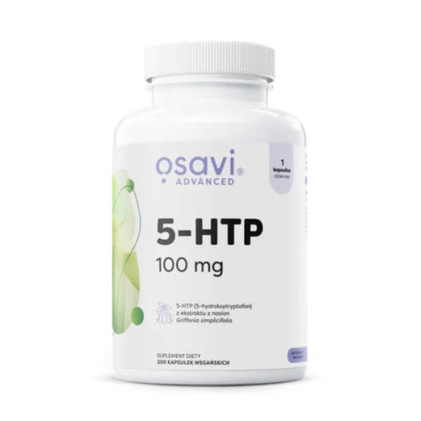 5-HTP Ekstarkt z nasion czarnej fasoli 100 mg - 200 kaps. OSAVI