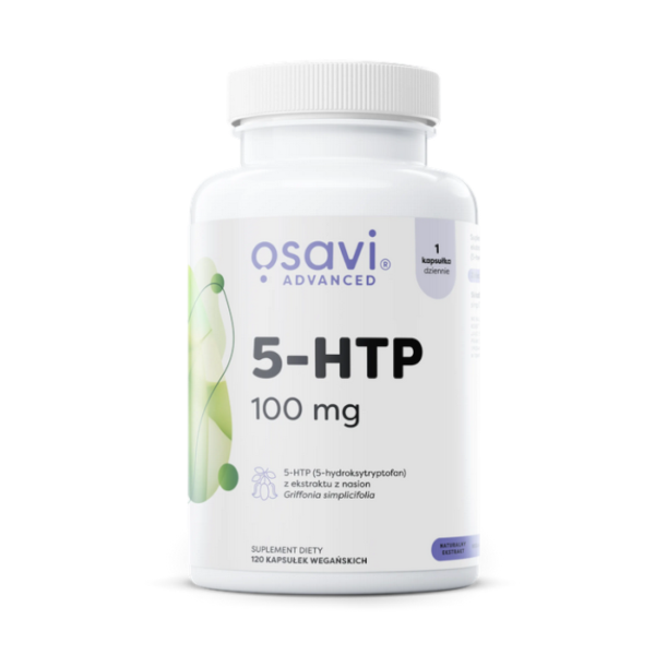 5-HTP Ekstarkt z nasion czarnej fasoli 100 mg - 120 kaps. OSAVI
