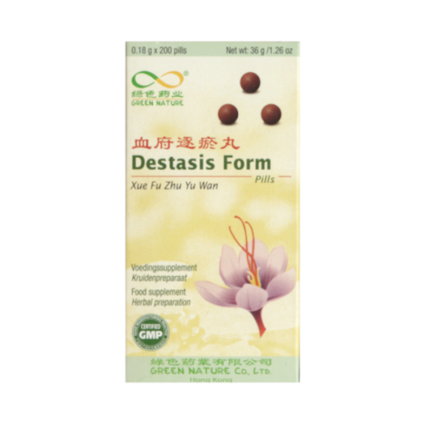 Destasis Form, Xue Fu Zhu Yu Wan 200 drażetek - Green Nature