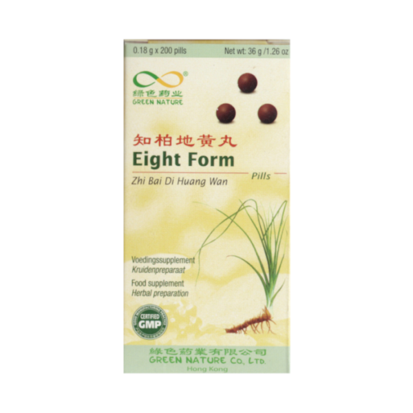Eight Form, Zhi Bai Di Huang Wan 200 drażetek - Green Nature