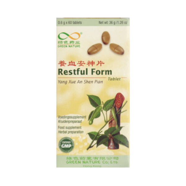 Restful Form, Yang Xue An Shen Pian - 60 tabletek - Green Nature