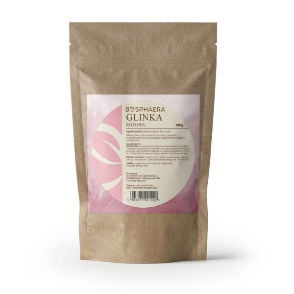 Glinka różowa ekologiczna 100g Bosphaera