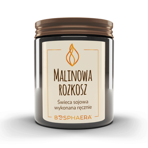 Sojowa świeca zapachowa Malinowa rozkosz 190g Bosphaera
