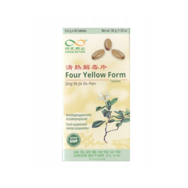 Four Yellow Form Qing Re Jie Du Pian 60 tabletek Green Nature