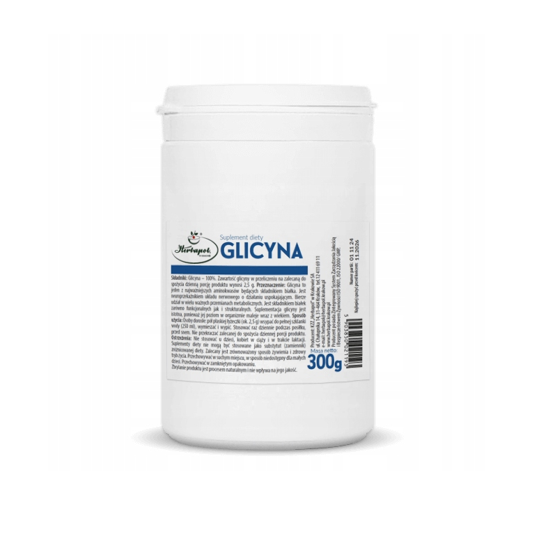 Glicyna 300g aminokwas Herbapol proszek