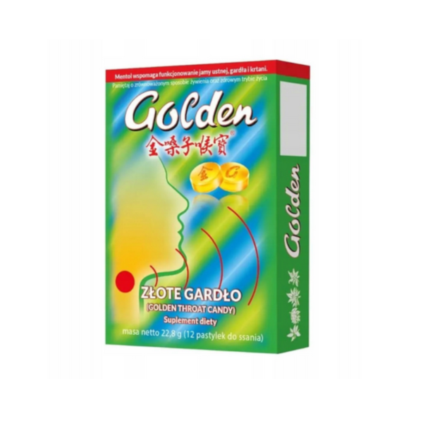 Golden Throat Candy pastylki na gardło 12szt.