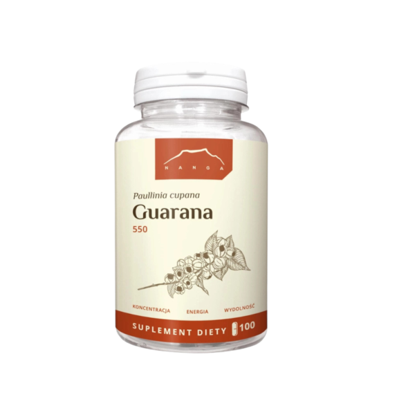 Guarana 22% ekstrakt 100kaps. 550mg Nanga