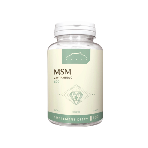 MSM z witaminą C 100kaps. 600mg Nanga