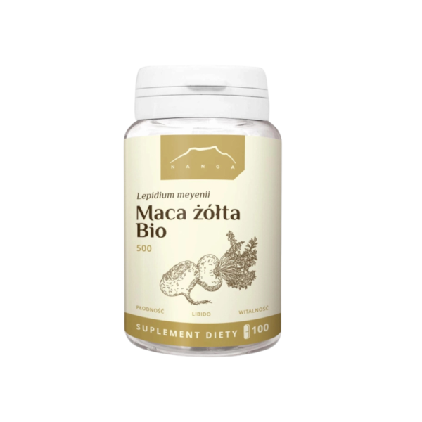 Maca żółta BIO 100kaps. 500mg Nanga