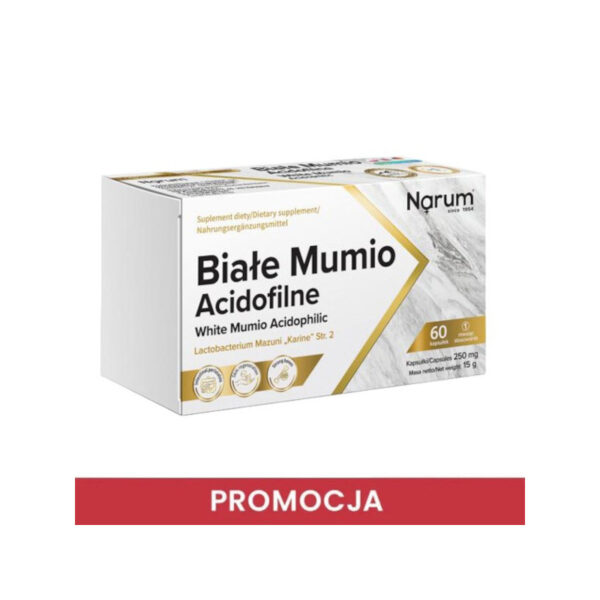 Białe Mumio Acidofilne 250mg 60kaps.