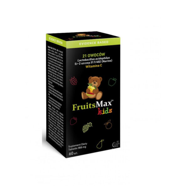 FruitsMax Kids 500mg 60 tabletek do ssania Narum