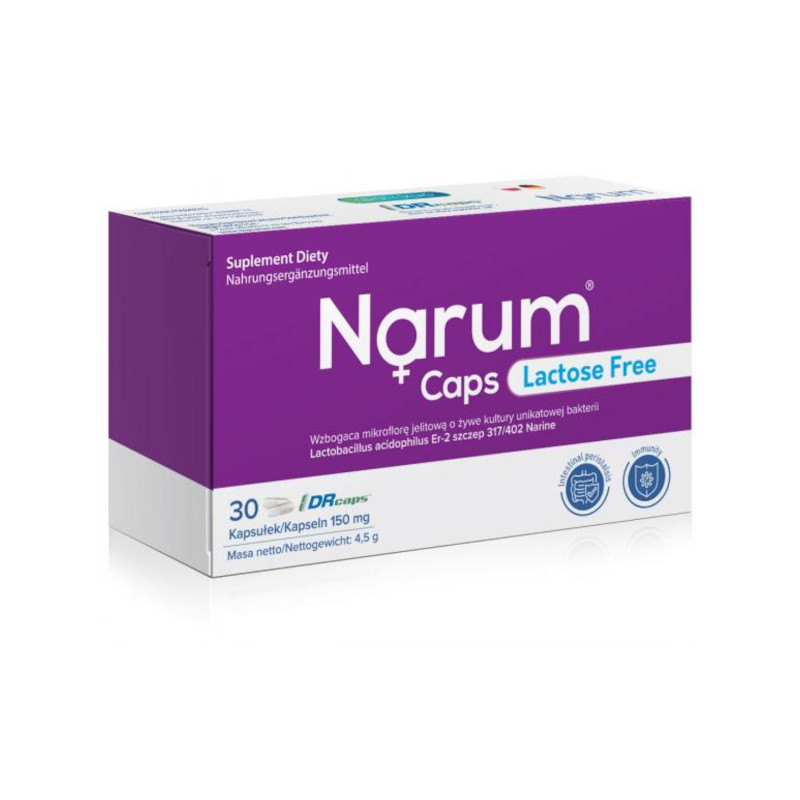 Narum Caps Lactose Free Probiotyk bez laktozy 30kaps.